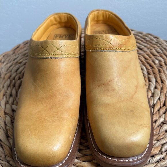 NEW-Frye Campus Western Mule Slides Banana Yellow Women's 8.5M - Picture 4 of 12